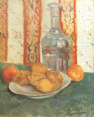 Still life with Decanter and Lemons on a Plate (nn04), Vincent Van Gogh